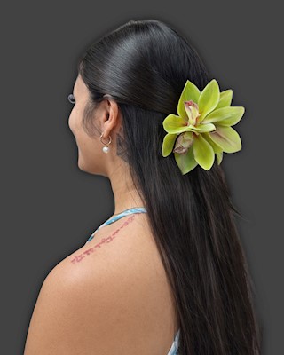 Large Orchid Claw Clip                                                     